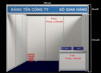 Thiết kế gian hàng tiêu chuẩn của hội chợ
